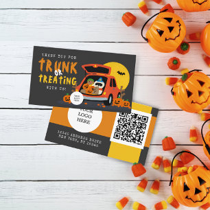 Trunk or Treat Halloween Ghoulish Pumpkin Visitekaartje