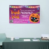 Trunk or Treat Halloween-spandoek qr-code Spandoek (Beurs)