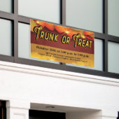 Trunk or Treat Herfst Autumn Harvest Leaves Spandoek (Buitenkant Gebouw)