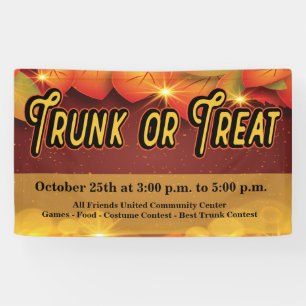Trunk or Treat Herfst Autumn Harvest Leaves Spandoek