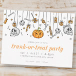 Trunk or Treat Party Moderne Halloween Invitation<br><div class="desc">Au lieu du traditionnel tour-ou-gâteau,  fêtez le malheur ou le gâteau avec vos amis et voisins !</div>