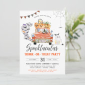 Trunk Ou Treat | Invitation de la fête d'Halloween (Debout devant)