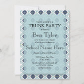 Trunk van het Navy and Light Blue Diamond Pattern  Kaart (Voorkant)