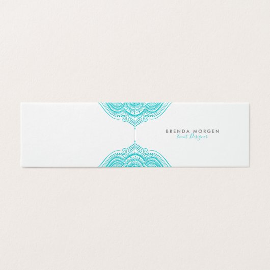 Truquoise mandala visitekaartjes (Buitenkant ongevouwen)