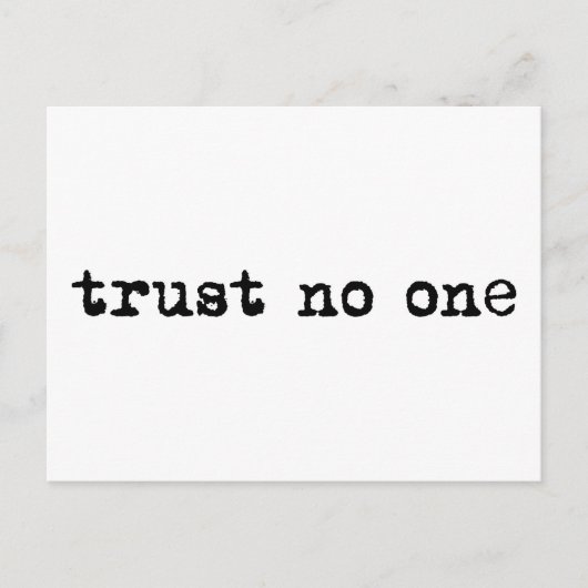 TRUST GEEN BRIEFKAART (Voorkant)