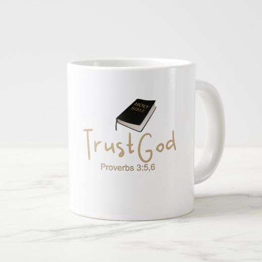 Trust God Jumbo Mok (Voorkant rechts)