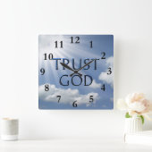 TRUST GOD VIERKANTE KLOK (Huis)