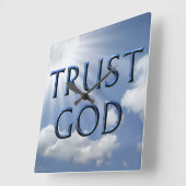 TRUST GOD VIERKANTE KLOK (Hoek)