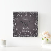 Trust God's Timing Quote Vierkante Klok (Huis)