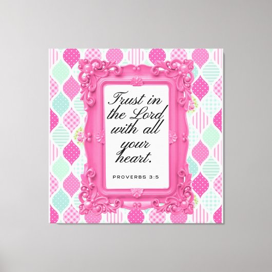 Trust in the Lord | Christian Gift Canvas Afdruk (Voorkant)