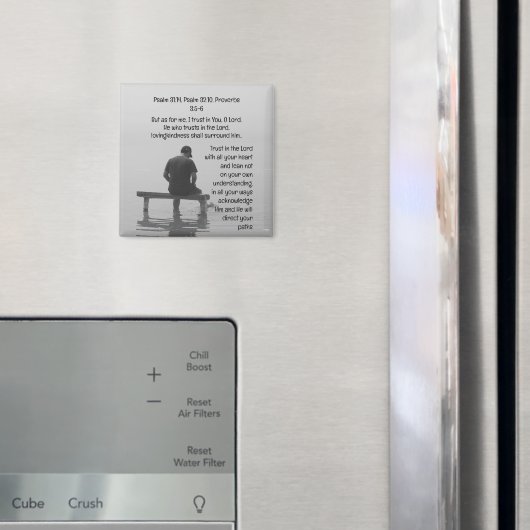 Trust In the Lord Comforting Uplifting Bible Verse Magneet (Insitu (Koelkast))