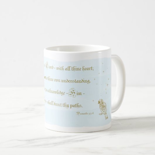 Trust in the Lord Proverbs Calligraphy Mug (Devant droit)