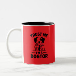 Trust Me I’m a Dogtor Tweekleurige Koffiemok