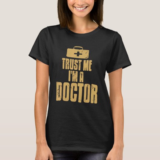 Trust Me I'm A Doctor Retro Cool   Present T-shirt (Voorkant)