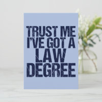 Trust Me Lawyer Funny Law School Afstuderen Kaart