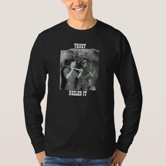 Trust - Old School Gold Mining Long Sleeve T-Shirt (Voorkant)