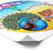 "Trust" Peacock en Tiger Poster (Hoek)