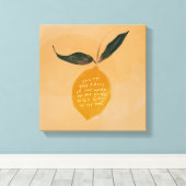 Trust quote en lemon - inspirerend home decor canvas afdruk (Insitu (Houten vloer))