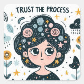 Trust the Process cartoon sticker (Devant)