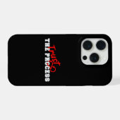 Trust The Process Inspirational Typography Design iPhone Hoesje (Achterkant horizontaal)