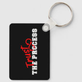 Trust The Process Inspirational Typography Design Sleutelhanger (Achterkant)