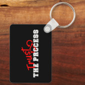 Trust The Process Inspirational Typography Design Sleutelhanger (Achterkant)