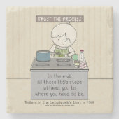 Trust the Process Stenen Onderzetter (Voorkant)