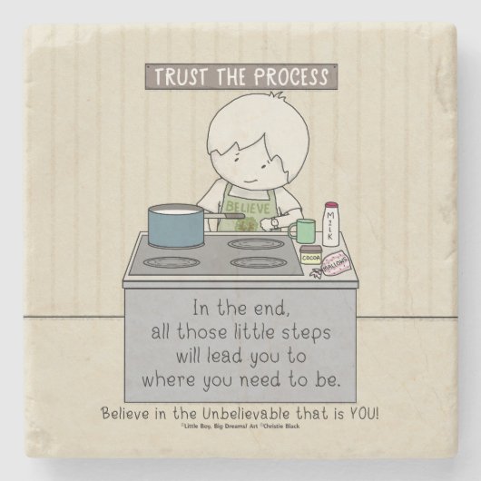 Trust the Process Stenen Onderzetter (Voorkant)