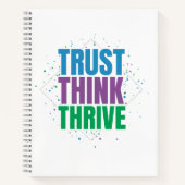 Trust Think Thrive – Motivational Quote Design Notitieboek (Voorkant)