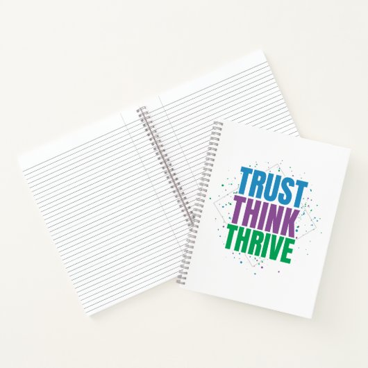 Trust Think Thrive – Motivational Quote Design Notitieboek (Binnen)