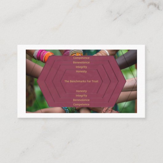 Trust →Transformationeel leiderschap (met QR-code) Visitekaartje (Voorkant)