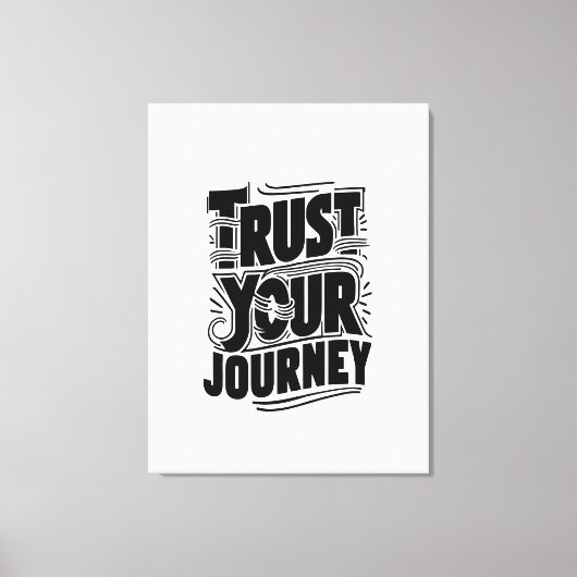 Trust Your Journey Vertical Typography Art Canvas Afdruk (Voorkant)