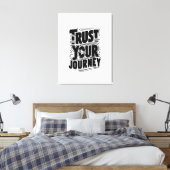 Trust Your Journey Vertical Typography Art Canvas Afdruk (Insitu (Slaapkamer))