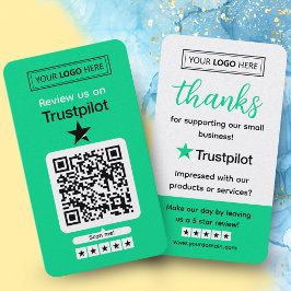 Trustpilot Review Aanvraag met Scannable QR Code Visitekaartje