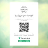 Trustpilot-Reviewen | Business Review Link QR Code Raamsticker (Vel 3)