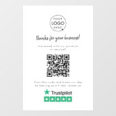 Trustpilot-Reviewen | Business Review Link QR Code Raamsticker (Vel)
