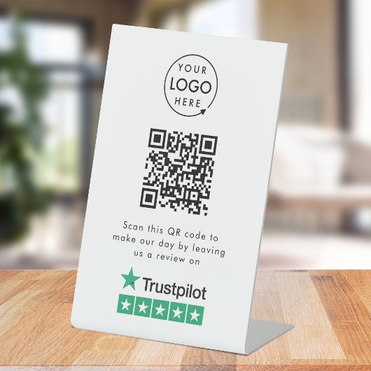 Trustpilot-Reviewen | Business Review Link QR Code Reclamebord Met Voetstuk