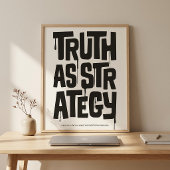 Truth As Strategy Poster – Typography Wall Print