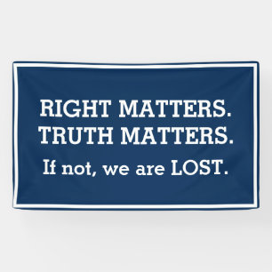 Truth Matets Impeachment Protest Sign Blauw Spandoek