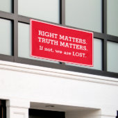 Truth Matets Impeachment Protest Sign Spandoek (Buitenkant Gebouw)