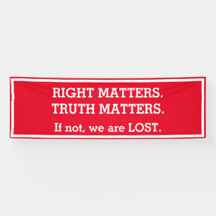 Truth Matters Impeachment-protestbord breed Spandoek