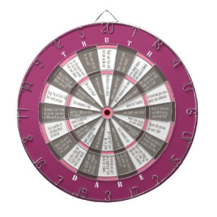 Truth of Dare Dart Board Pink/Grey (geen zoenen) Dartbord