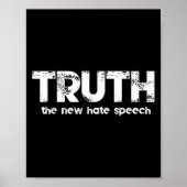 Truth The New Hate Speech Funny Quote  Poster (Voorkant)