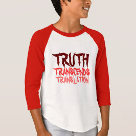 TRUTH TRANSCENES YOUTH RED RAGLAN T-SHIRT