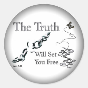 Truth Will Set You Free Ronde Sticker