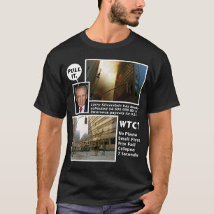 Truth WTC7 Trek het donkere shirt aan