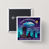 TRUTHSEEKERS VIERKANTE BUTTON 5,1 CM (Voorkant /achterkant)