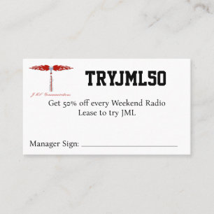 TRYJML50 Coupon Visitekaartje
