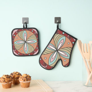 Trypilliaanse cultuur heilige bloempot houder & ov ovenwant & pannenlap set