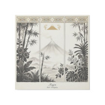 Tryptique mural artistique du volcan Mayon